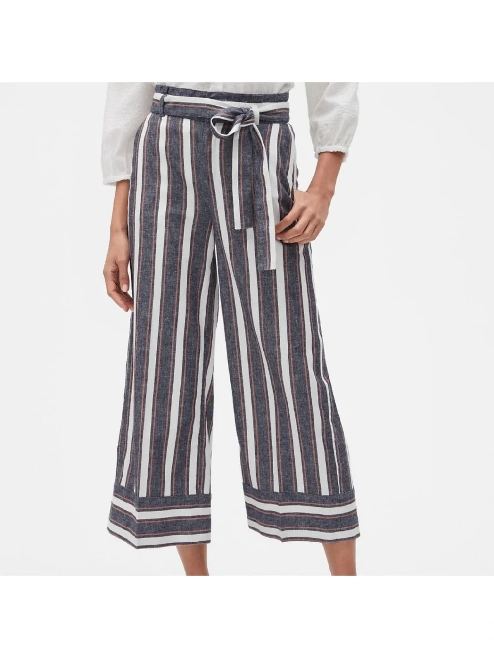 Banana Republic Linen/Cotton Blake Paperbag Pants
